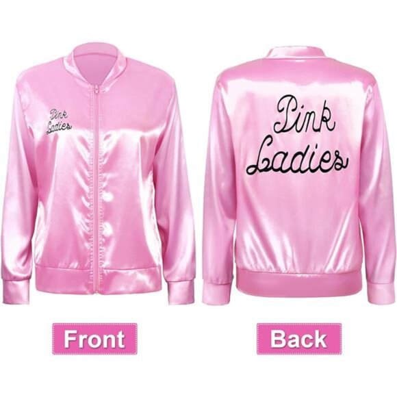 Pink Satin Jacket Costume Set for Women - Picture 5 of 7